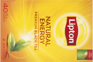 Lipton Premium Black Tea Natural Energy - 40 CT