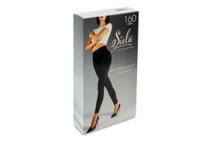 Термолеггинсы женские на коротком флисе Siela Collant collection 160den M nero