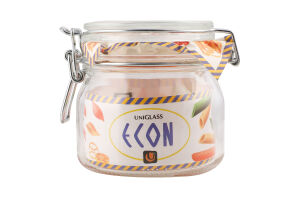 Банка зі скляною кришкою 500мл №8.39-С100-500 Econ round Uniglass 1шт