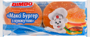 Булочка бутербродна Максі Бургер з кунжутом Bimbo м/у 4х82г