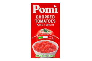Томаты нарезанные кубиками пастеризованные Pomi т/п 500г