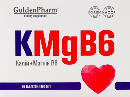 Добавка дієтична Golden Pharm Калій Магній В6 30 т