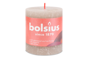 Свеча серая 8х6.8см №103668780321 Bolsius 1шт
