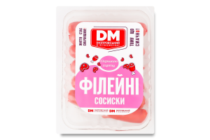 Сосиски Філейні 1г п/а вагові газ/уп Дніпровський МК