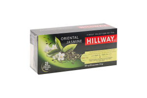 Чай зелений байховий дрібний з ароматом жасмину Oriental Jasmine Hillway в/с к/у 25х2г