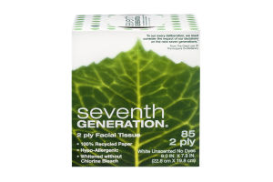 Seventh Generation 2 Ply Facial Tissues White Unscented