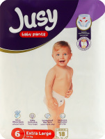 Трусики-подгузники для детей от 15кг 6 Extra large Jusy 18шт