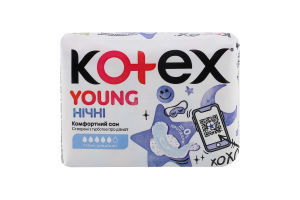 Прокладки гигиенические Ночные Young Kotex 7шт