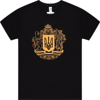 Футболка чол Sol's Imperial 190 Герб України чор L