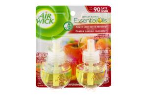 Air Wick Essential Oils Refills Apple Cinnamon Medley - 2 CT