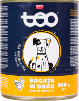 Корм вологий повнораціонний для дорослих собак з домашньою птицею в соусі Teo з/б 850г