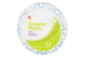 Ahold Designer Paper Plates - 50 CT
