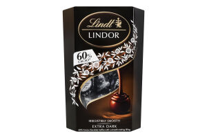 Цукерки 60% шоколадні Extra Dark Lindor Lindt к/у 200г