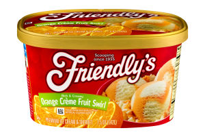 Friendly's Premium Ice Cream Orange Creme Fruit Swirl