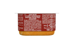 Сирок 4.2% збитий з наповнювачем фруктовим двошаровий Персик-груша Чудо ст 100г