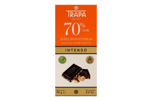Шоколад 70% чорний з фундуком Intenso Trapa к/у 175г