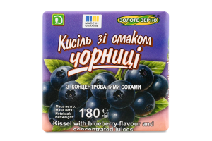 Кисіль з смаком чорниці з соками 180г Золоте зерно