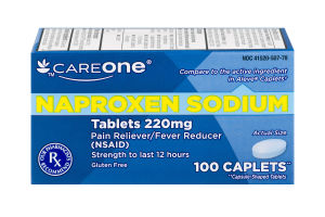 CareOne Naproxen Sodium Pain Reliever/Fever Reducer - 100 CT