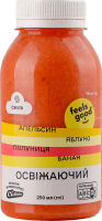 Смузі Feels good з апельс соком банан полуниц ябл