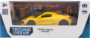 Іграшка Автомодель Chevrolet Corvette C8 Z06 2024 жовтий/червоний TechnoDrive