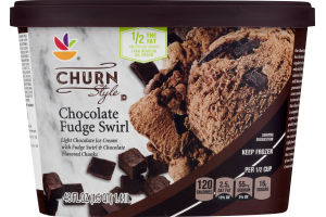 Ahold Churn Style Ice Cream Chocolate Fudge Swirl