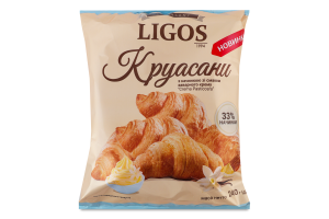 Круасан з начинкою зі смаком заварного крему "Crema Pasticcera" , ТМ "LIGOS" 240г