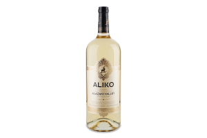 Вино 1.5л 9-13% белое полусладкое ординарное столовое Алазанская долина Aliko C&W бут