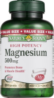 Nature's Bounty High Potency Magnesium 500mg Value Size - 200 CT