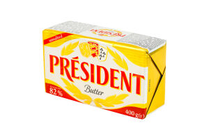 Масло кисловершкове 82% несолоне President м/у 400г