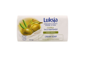 Крем-мыло туалетное твердое Оливка та D-пантенол Luksja 90г