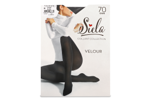 Колготи жіночі Велюр неро 70ден р.5 Сіела