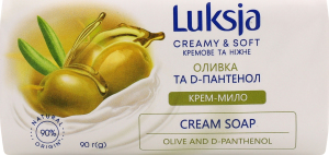 Крем-мыло туалетное твердое Оливка та D-пантенол Luksja 90г