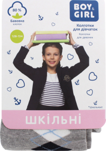 Колготы детские Boy&Girl №343 128-134 ромб