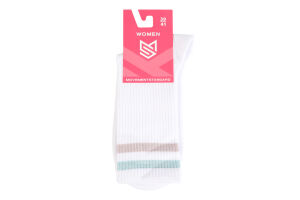 Шкарпетки жіночі MovementStandard №MS M0130S 157 39-41 білий-світло-рожевий