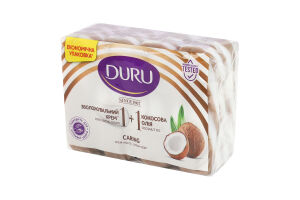 Мило туалетне Крем та кокосова олія 1+1 Duru 4х80г