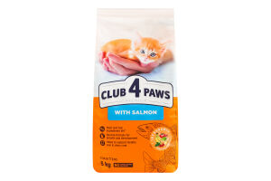 Корм сухий повнораціонний для кошенят З лососем Premium Club 4 Paws м/у 5кг