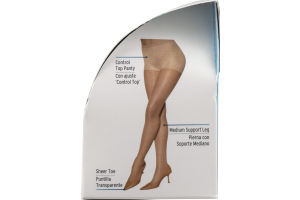 L'eggs Sheer Energy Medium Support Leg Control Top Off Black Q