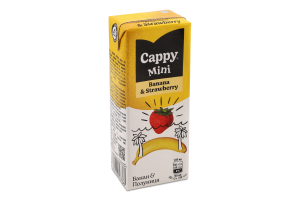 Нектар стерилизованный Банан-клубника Mini Cappy т/п 200мл