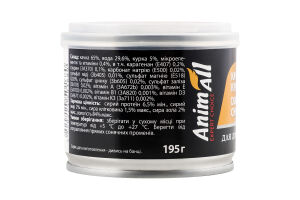 Корм д/дорослих собак Качка з куркою в ніжному желе 195г ж/б AnimAll
