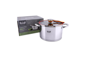 Кастрюля зі скляною кришкою 4.7л d22см №26-338-070 Luxurios Krauff 1шт