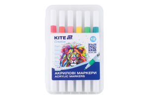 Маркери акрилові №К-1156 Creative Kite 12шт