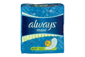Always Maxi Pads Long Super - 42 CT