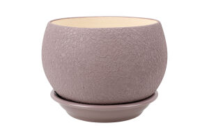 Горщик д/квітів Куля шовк 1,4л капучино 12,5см Оріана