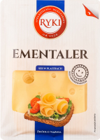Сир Ementaler 45% нарізка 135г газ/уп Ryki