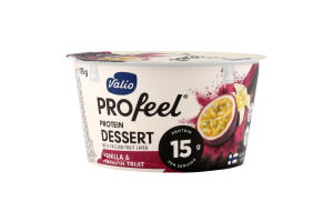 Снек сирковий протеїновий Ваніль та маракуйя безлактозний 175г стакан Valio PROfeel