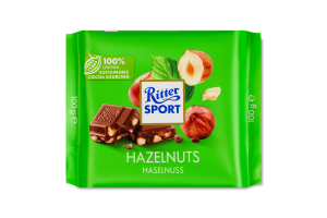 Шоколад молочный с измельченным лесным орехом Ritter Sport м/у 100г