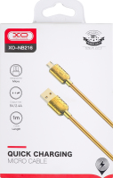 Кабель XO USB A-Micro B 2,4А Gold 1м NB216