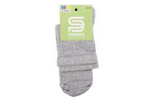 Шкарпетки підл Premier socks висок рубч сір р22-24