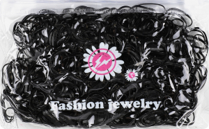 Набор резинок для волос черные силиконовые 1.5см №KYYW272 Fashion Jewelry 500шт