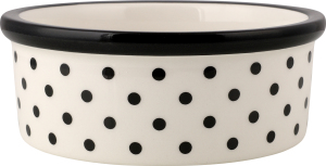 Миска д/котів Зентангл 300мл біло-чорна кераміка 12см Тріксі